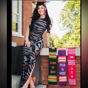 Grey - Blackk Maxi length dress